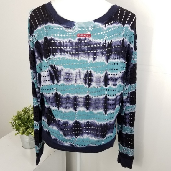 Hard Tail Holey Jersey Tie Dye Long Sleeve Top - Picture 4 of 5